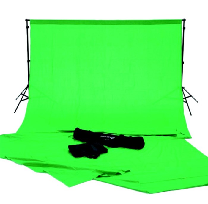 Greenscreen 2×3 m – med stativ