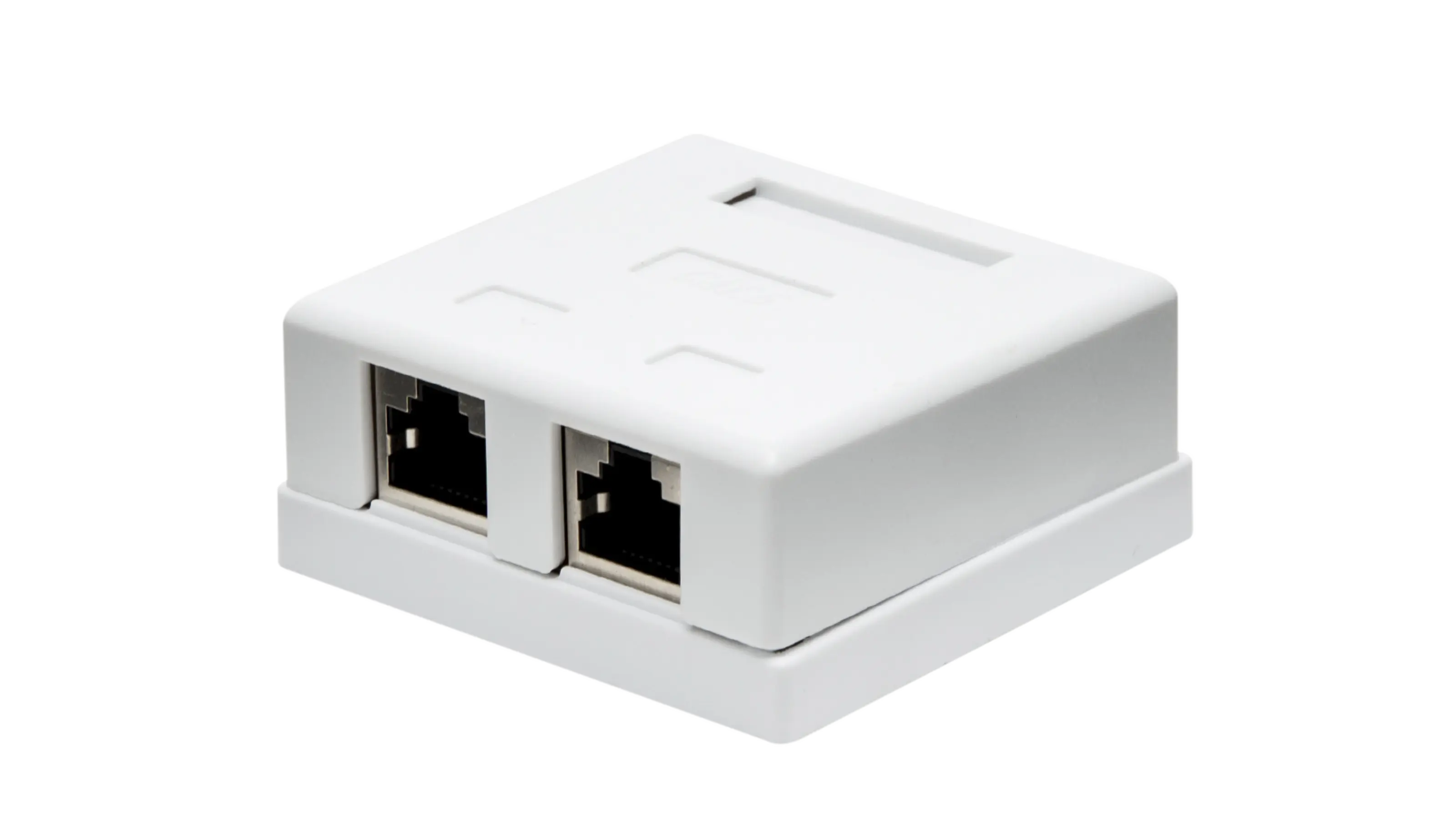 Utanpåliggande UTP-nätverksuttag Cat. 6 2-port