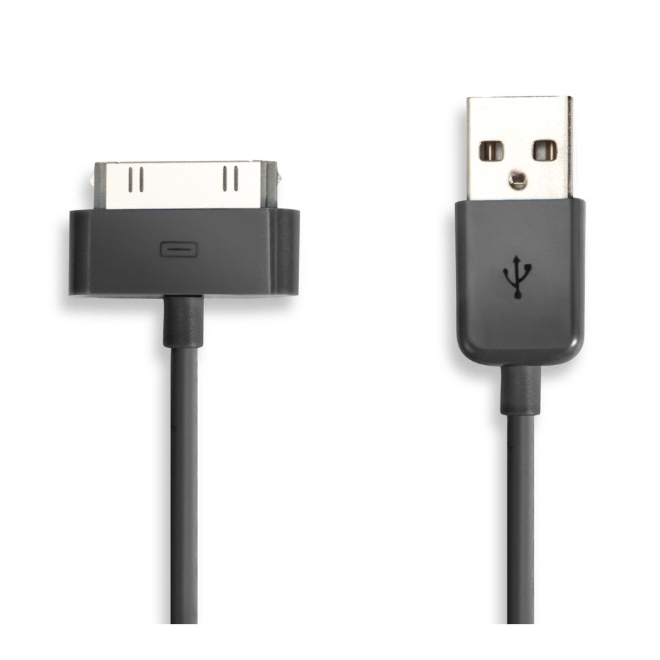 Linocell USB-kabel for iPhone 30-pinners Svart 1 m