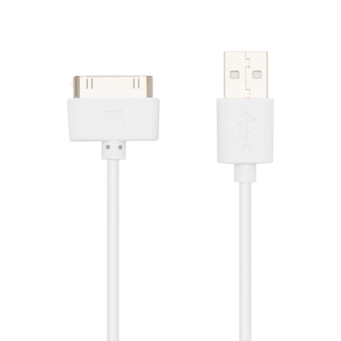 Linocell USB-kabel för iPhone 30-pin Vit 2 m