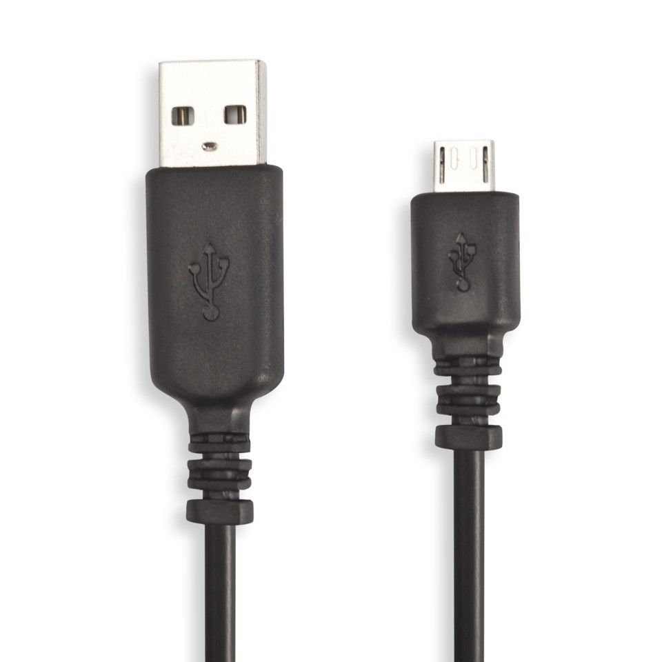 Linocell Micro-USB-kabel Svart 1 m