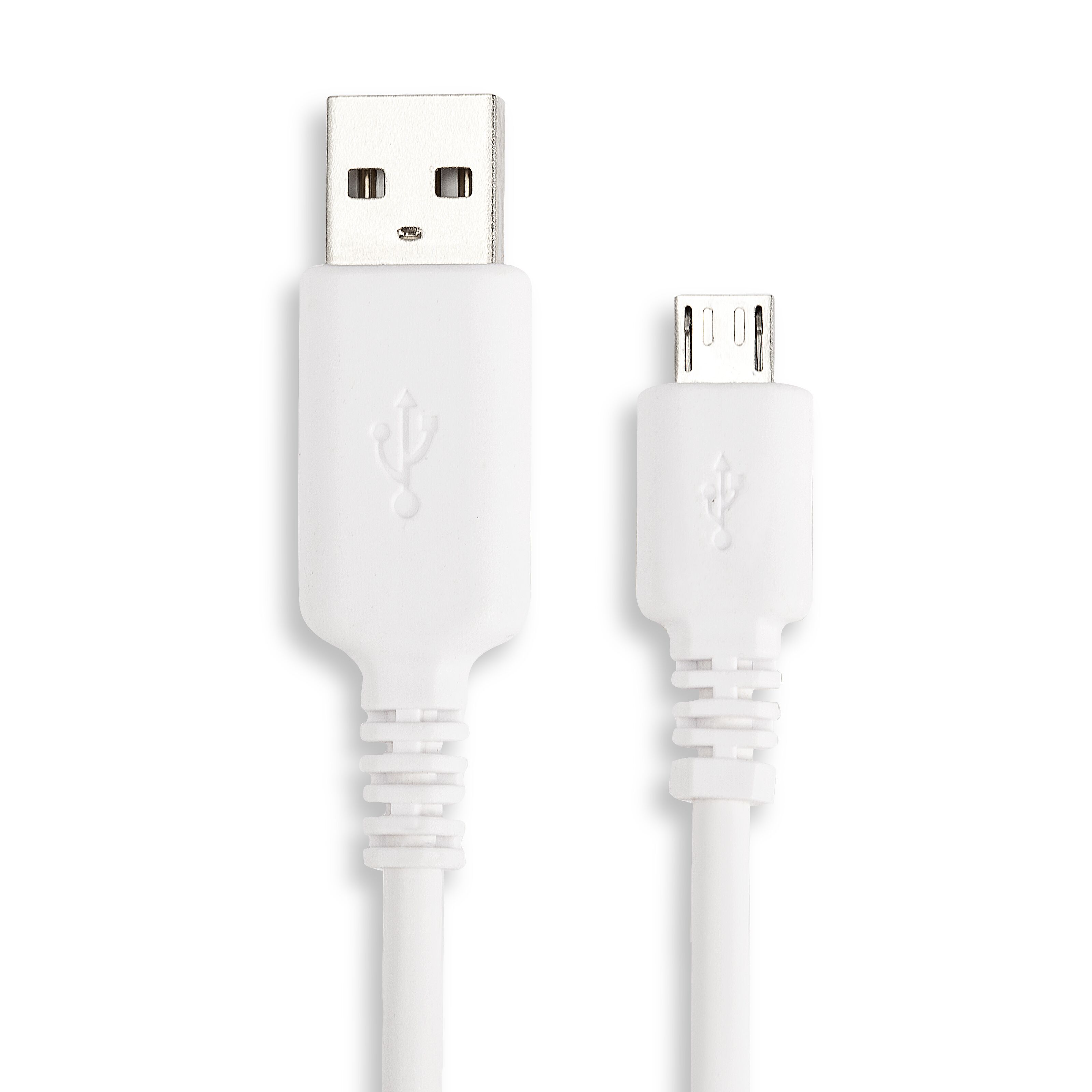 Linocell Micro-USB-kabel Vit 1 m