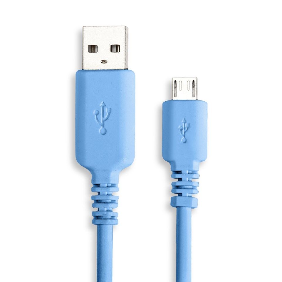 Linocell Micro-USB-kabel Blå 1 m