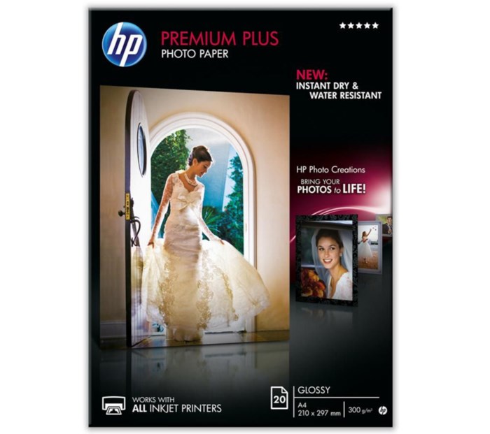 HP Premium Plus Glättat fotopapper A4 20-pack