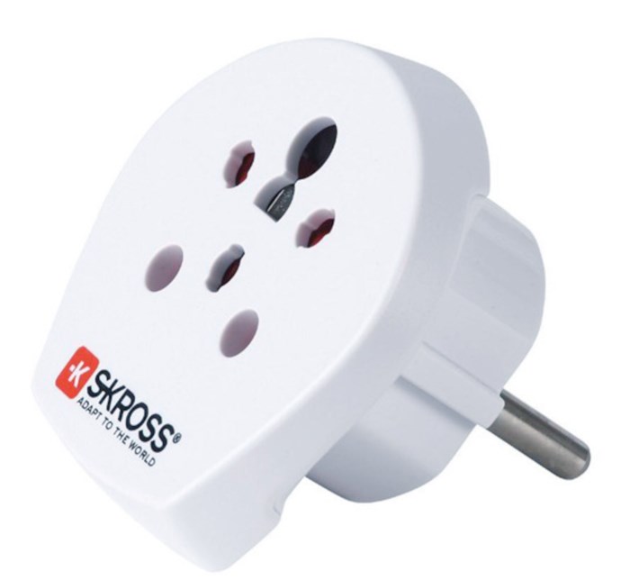 Skross Jordad reseadapter Indien