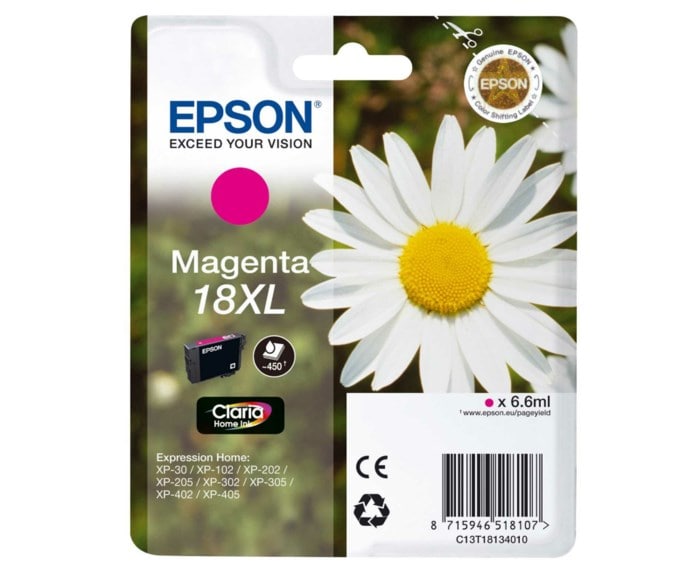 Epson T1813 Bläckpatron Magenta. Originalbläck för Epson-skrivare