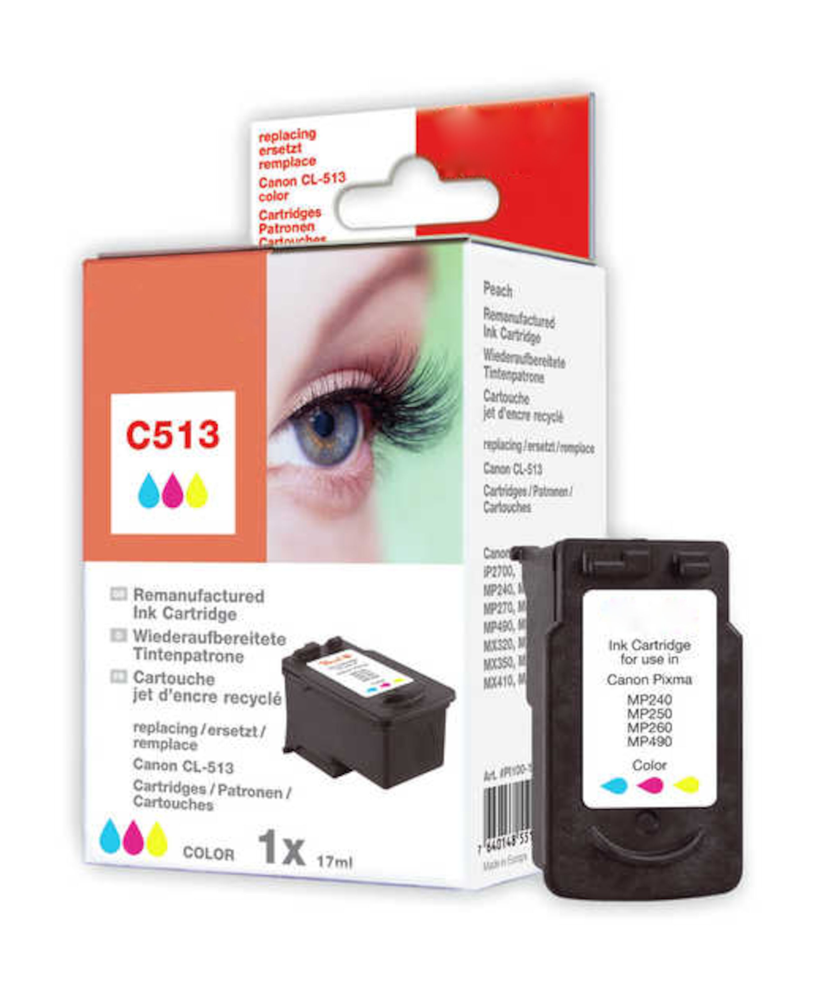 Peach Blekk av typen Canon CL-513 - farge