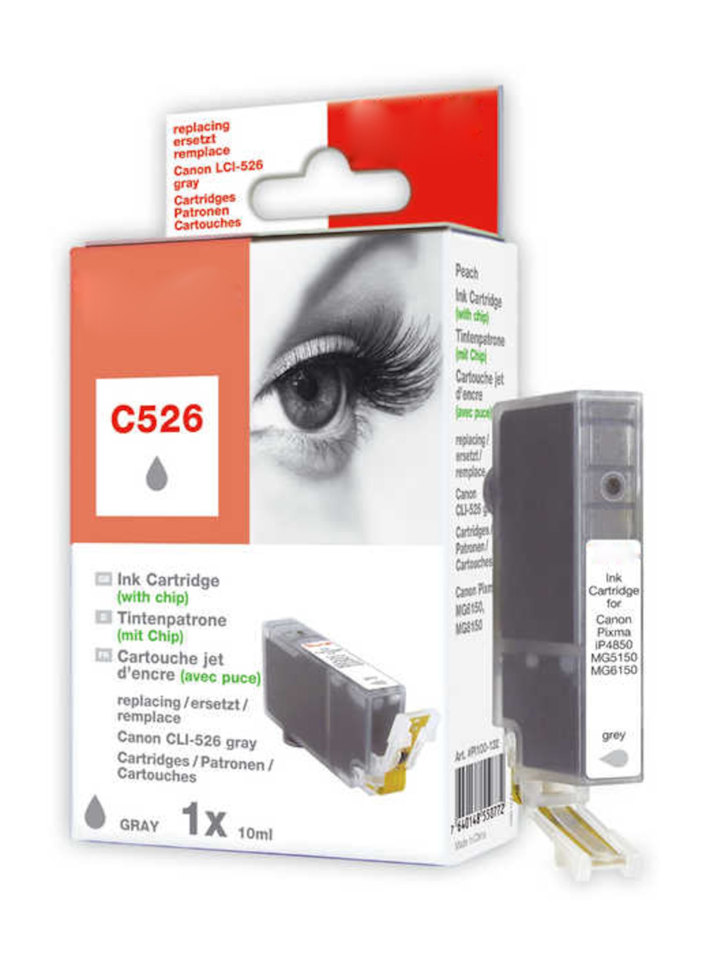 Peach CLI-526GY Bläckpatron Grå
