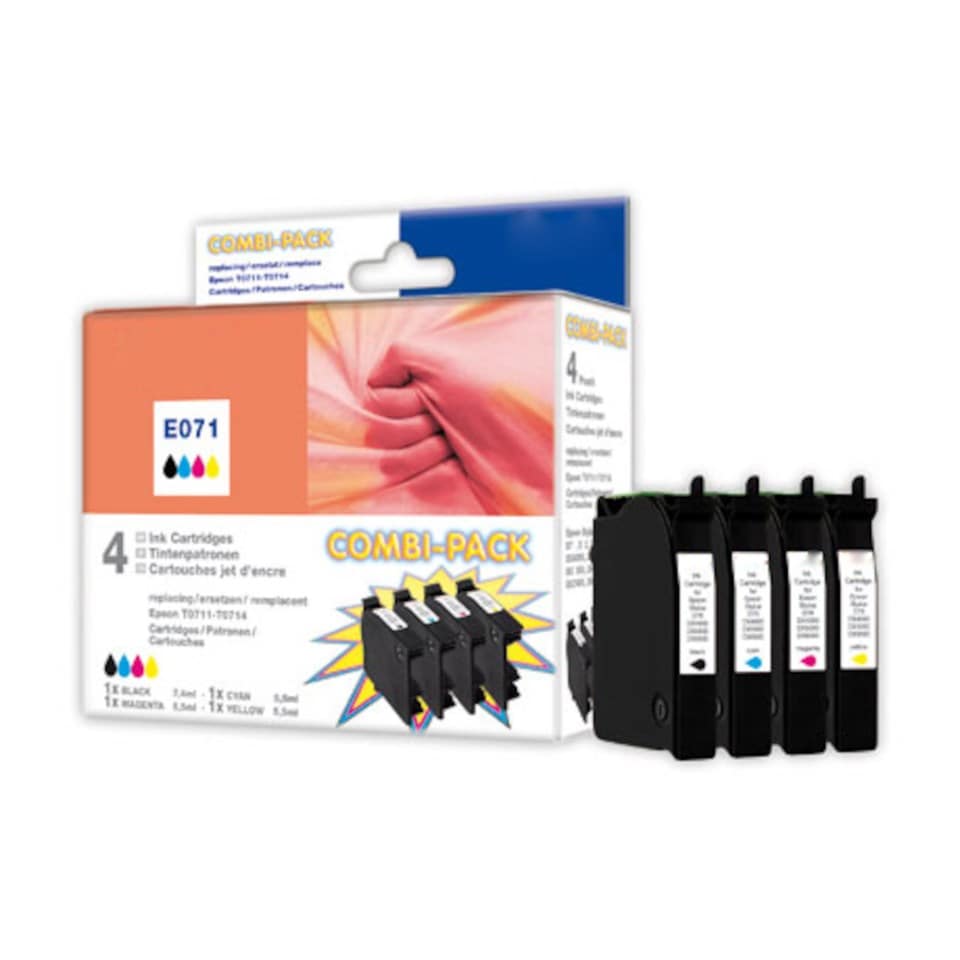 Peach T0715 Bläckpatron 4-pack