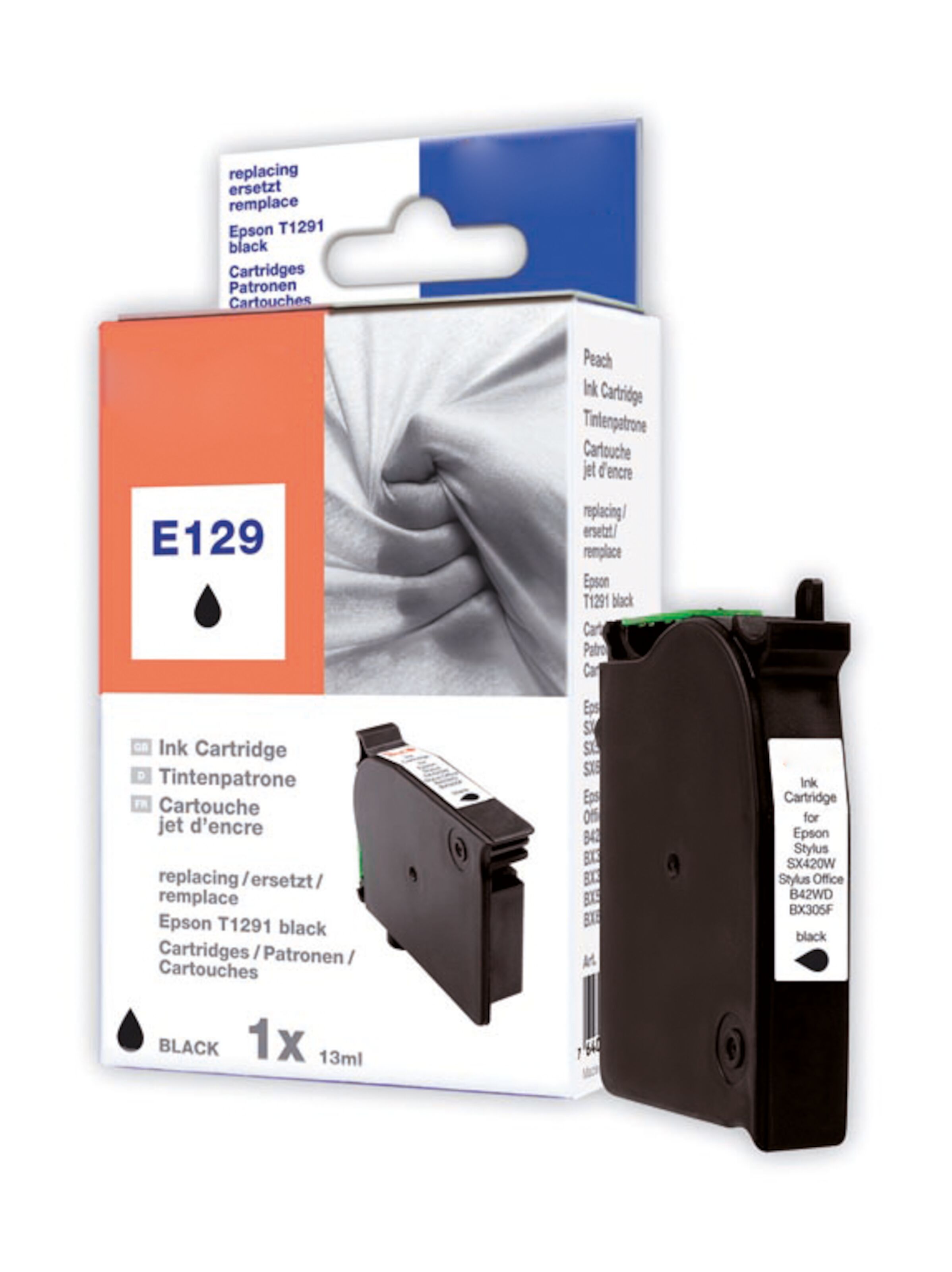 Peach Blekk typ Epson T1291 - Svart
