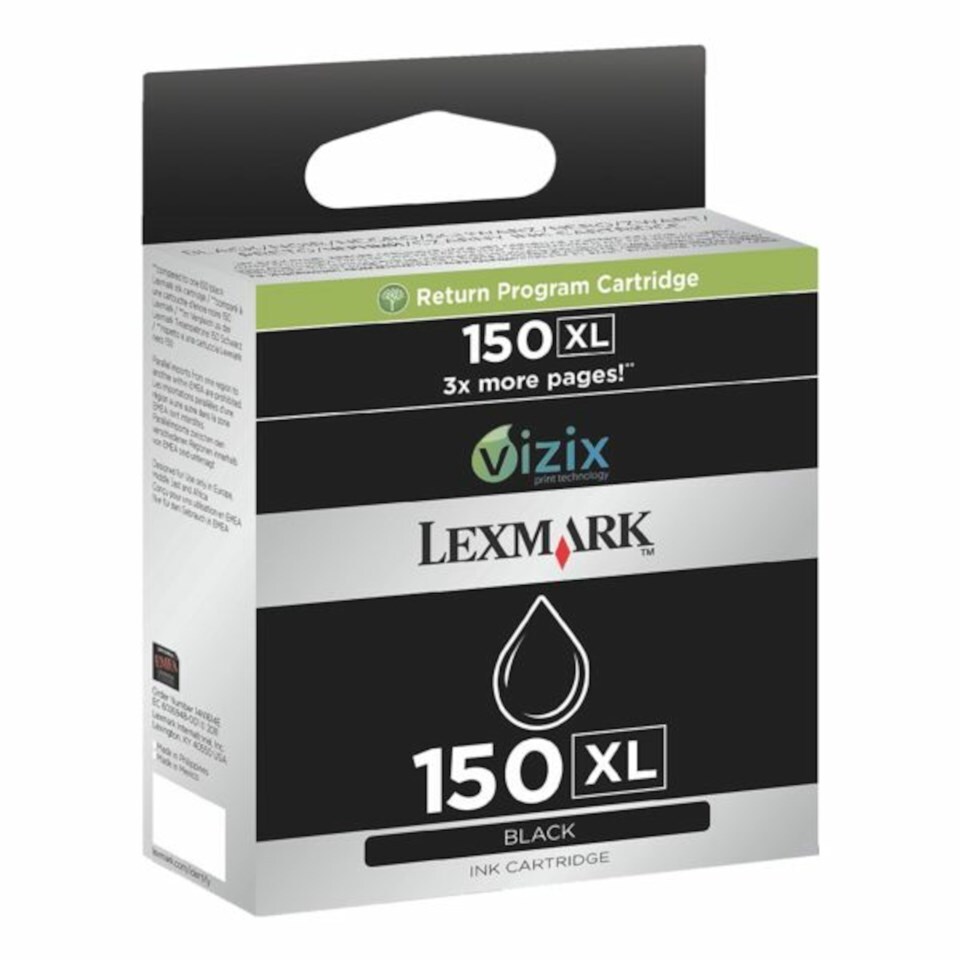 Lexmark 150XL Bläckpatron Svart
