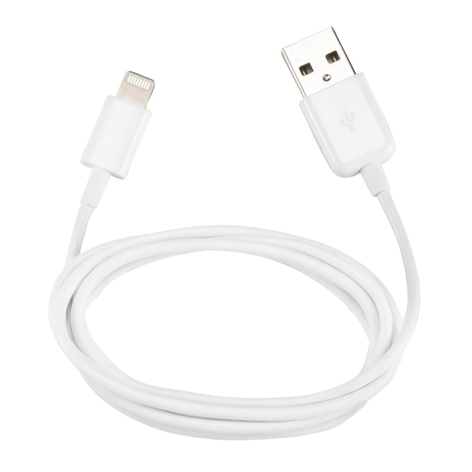 Linocell Lightning-kabel Hvit 1 m