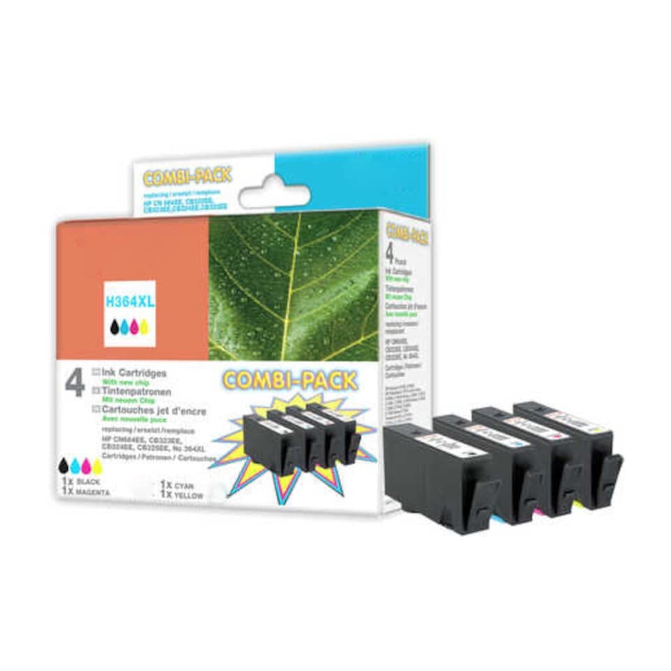 Peach Bläckpatron motsvarar HP 364XL 4-pack