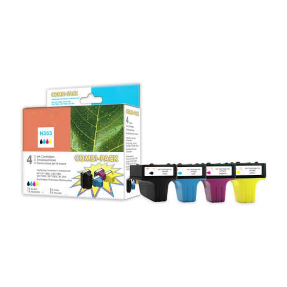 Peach Bläckpatron motsvarar HP 363 4-pack