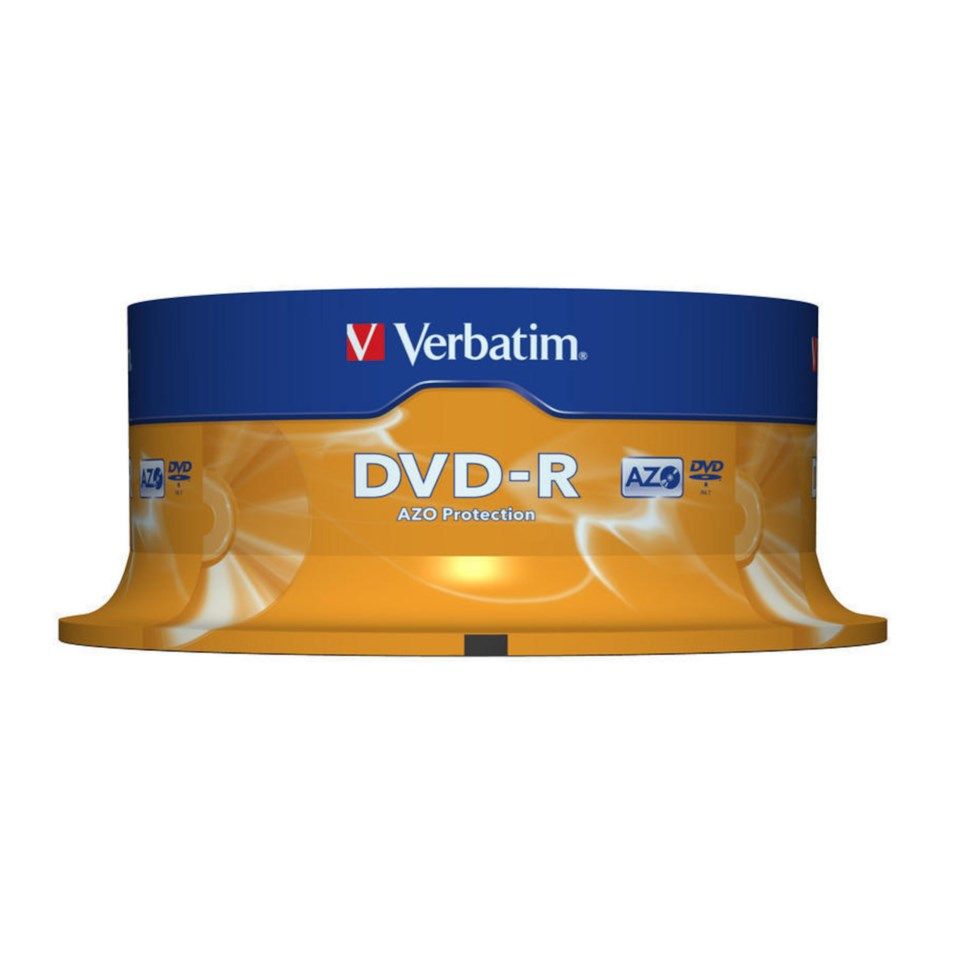 Verbatim DVD-R på spindel 10-pk. 25-pk.