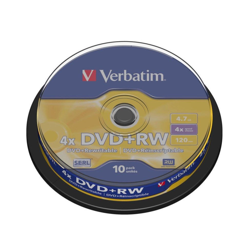 Verbatim DVD+RW på spindel 10-pack