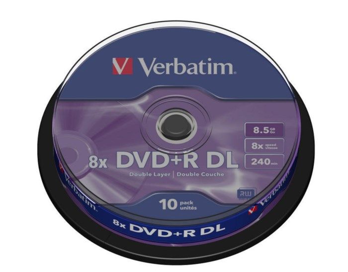Verbatim DVD+R DL på spindel 10-pack