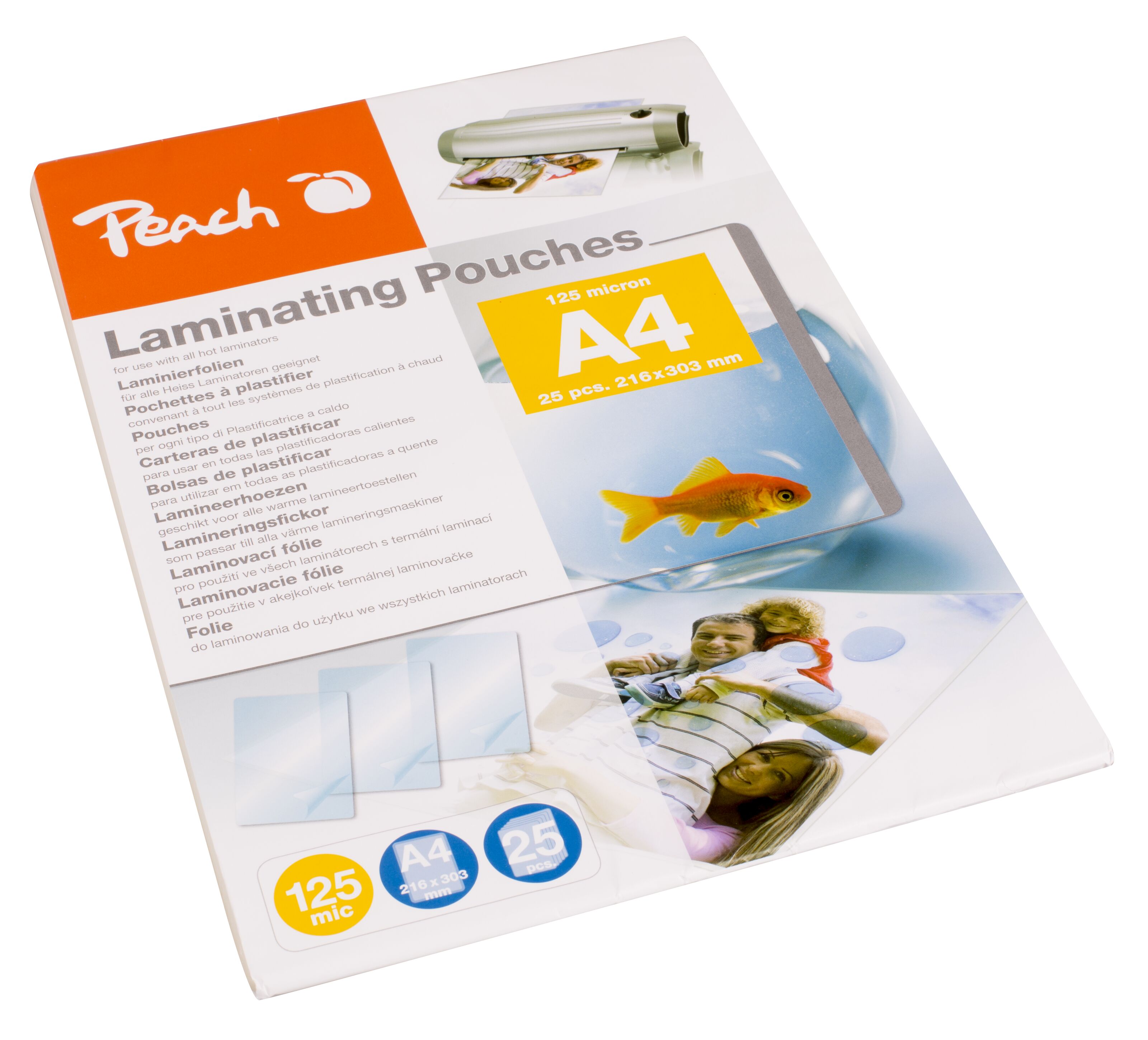 Peach Lamineringslommer A4 25 stk.