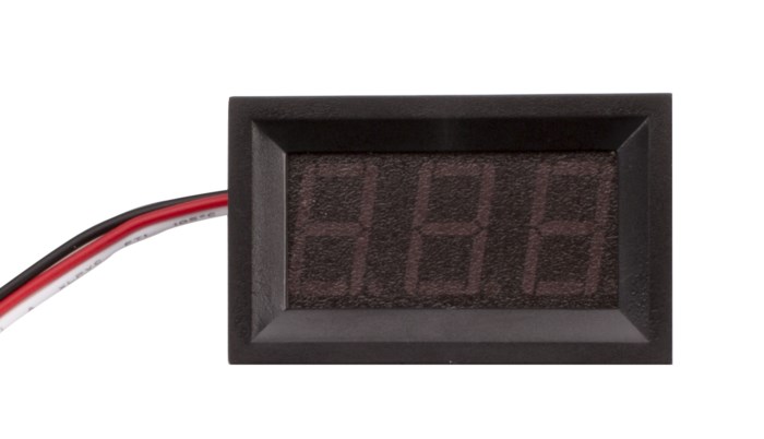 Luxorparts Digital spenningsmåler 0-99 V DC med ramme Rød LED
