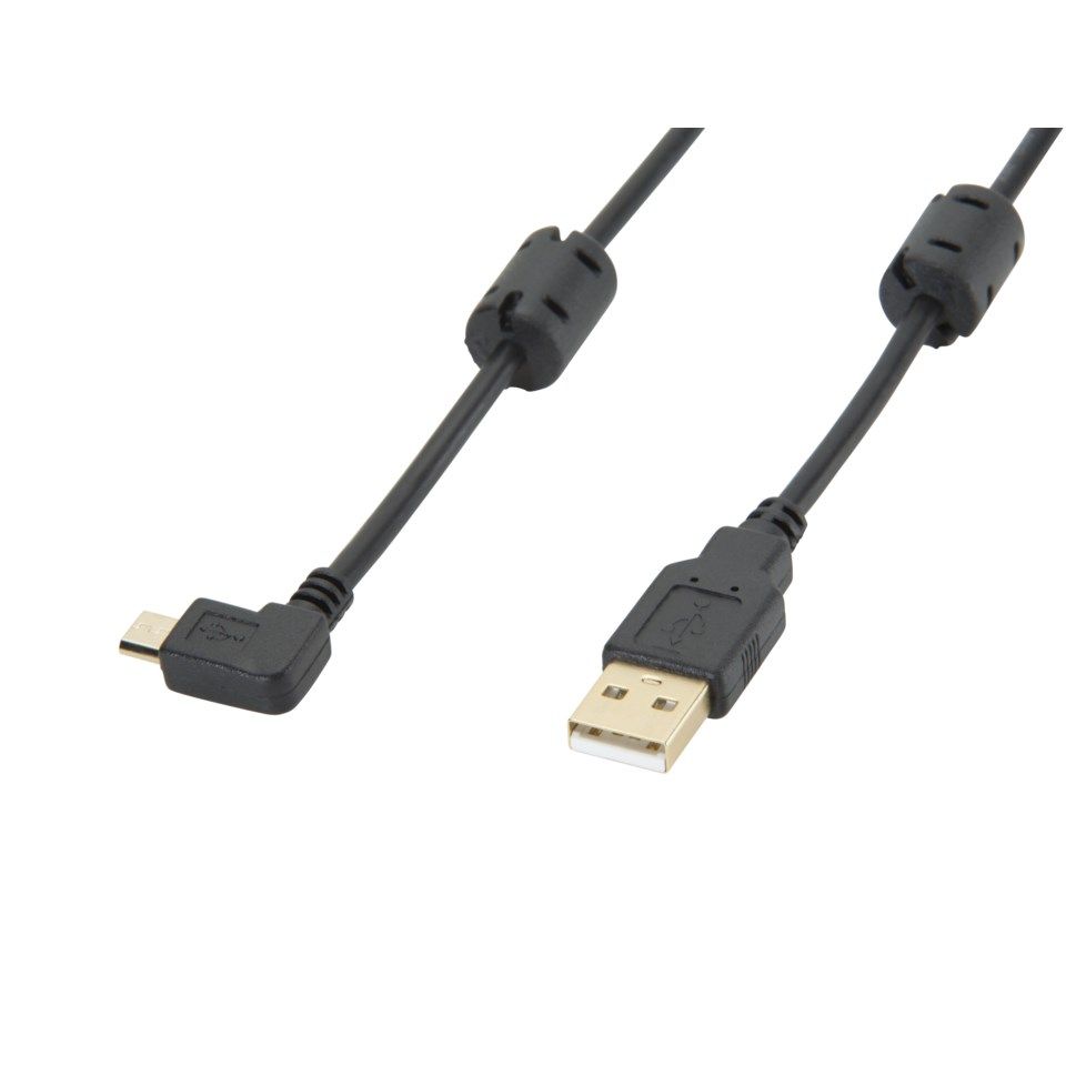 Micro-USB-kabel med vinklet kontakt 90º