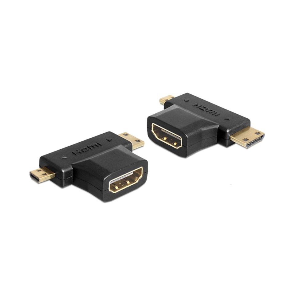 Mini- og micro- til HDMI-adapter
