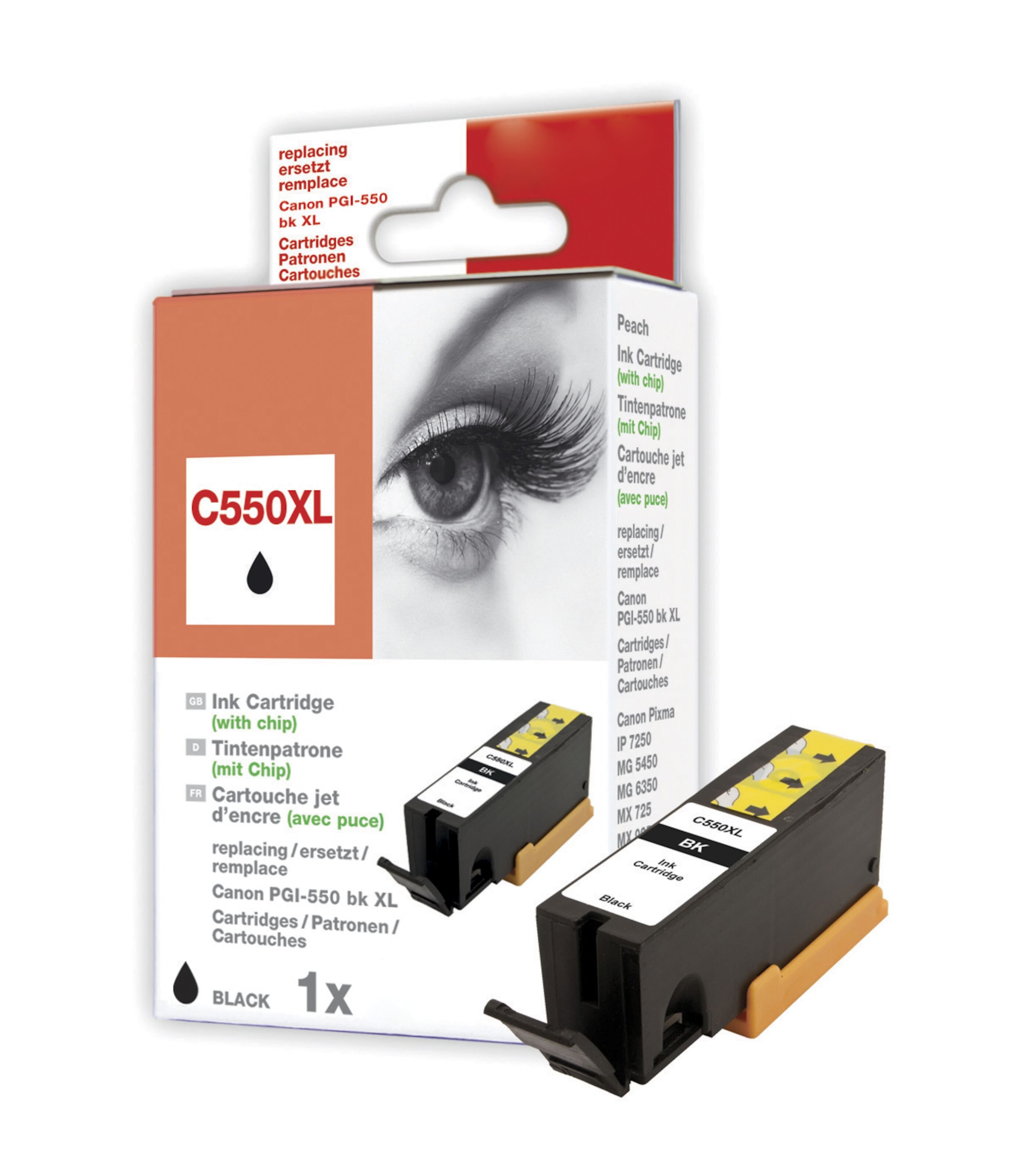 Peach PG-550XL Bläckpatron Svart