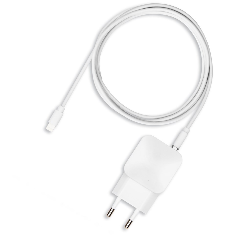 Linocell iPad- och iPhone-laddare Lightning-kabel Vit