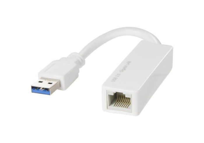 Plexgear Gigabit-nätverkskort USB 5 Gb/s Vit