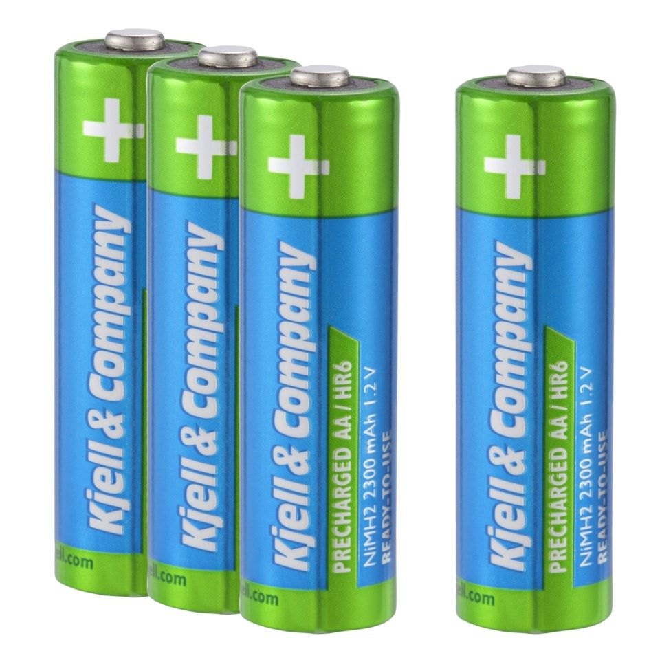 Kjell & Company Laddningsbara AA-batterier 2300 mAh 4-pack