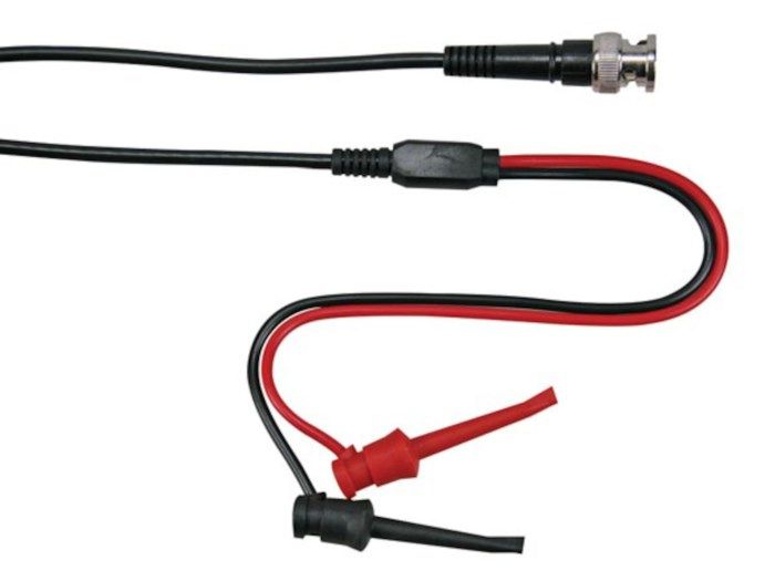 BNC-kabel med testklämmor