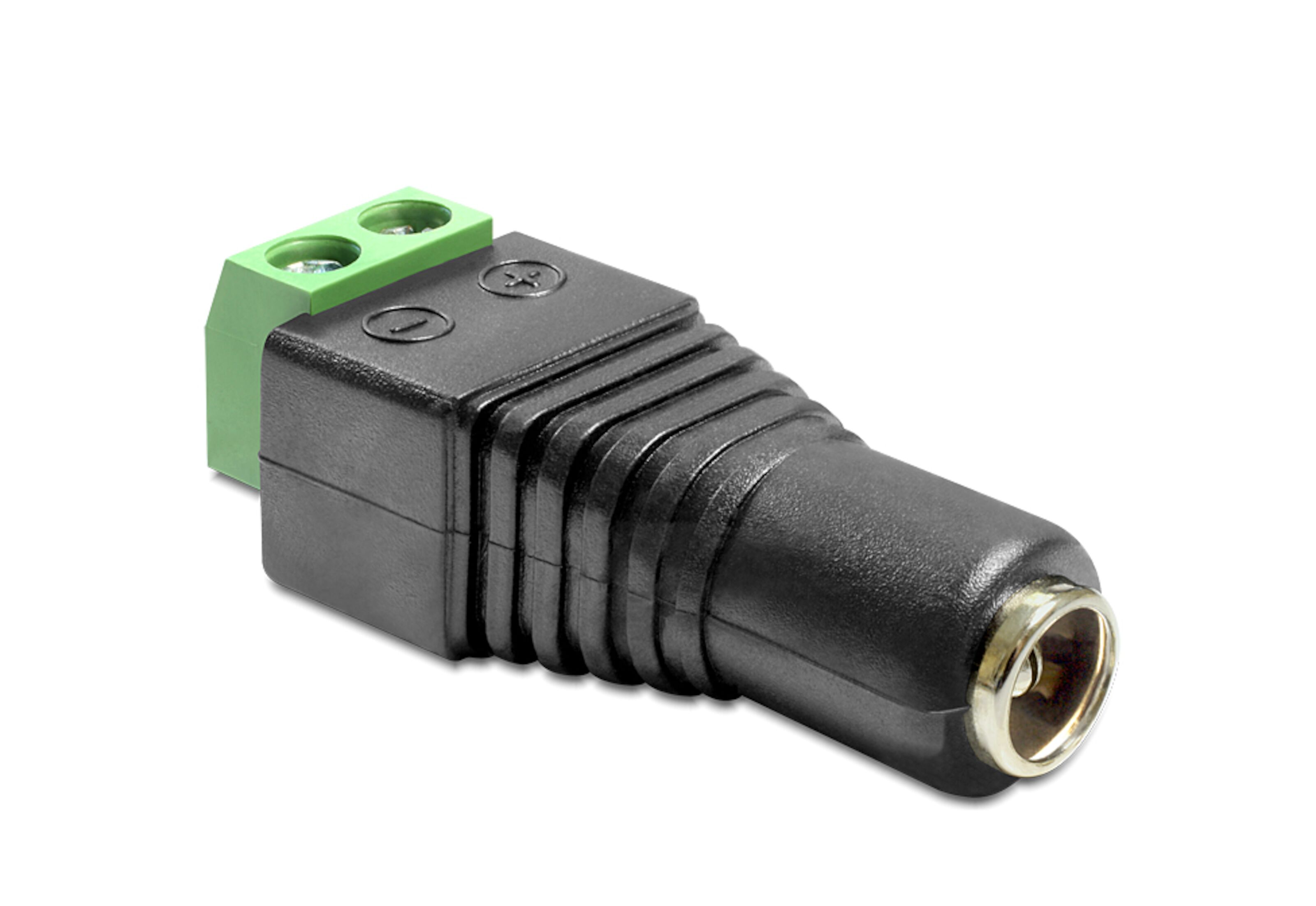 Terminalblock med DC-hona 5,5x2,5 mm