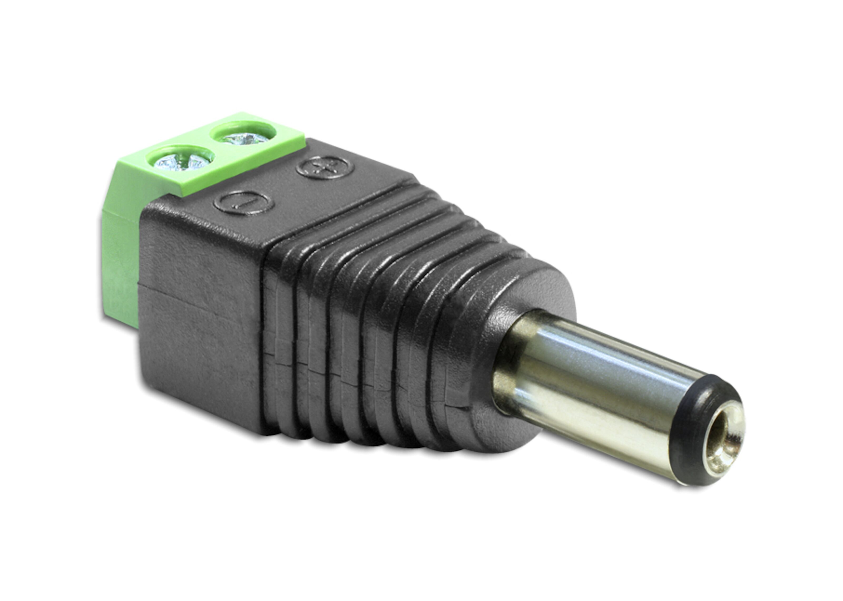 Terminalblock med DC-kontakt 5,5x2,5 mm