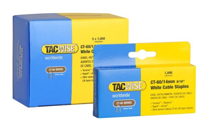 Tacwise CT-60 Kabelklammer 14 mm Vit 5000-pack