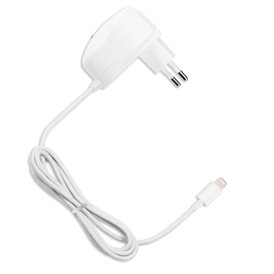 Linocell iPad- og iPhone-lader med Lightning 2,4 A Hvit