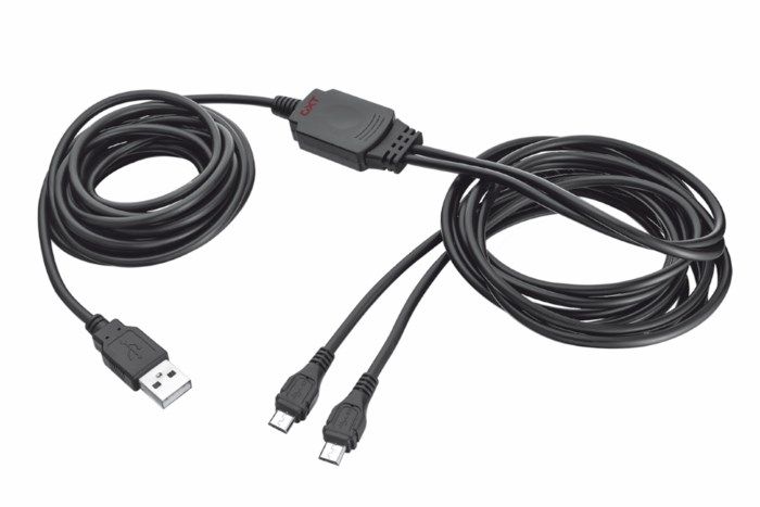 Trust USB-kabel Duo 3,5 m. USB-kabel för laddning av två enheter