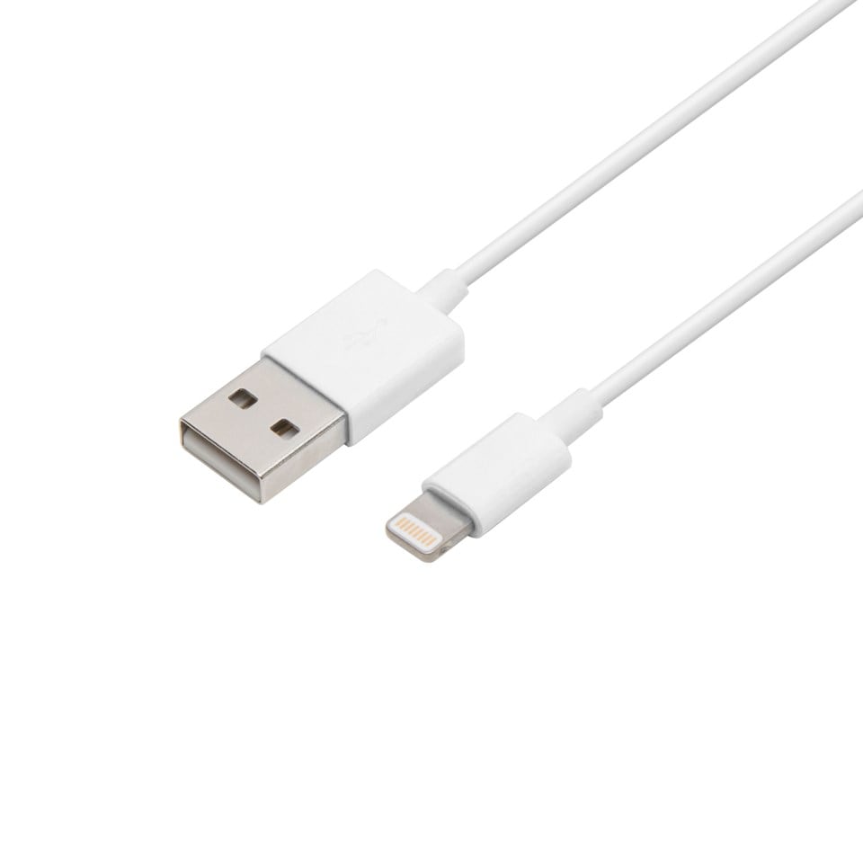 Linocell Lightning-kabel Hvit 0,1 m