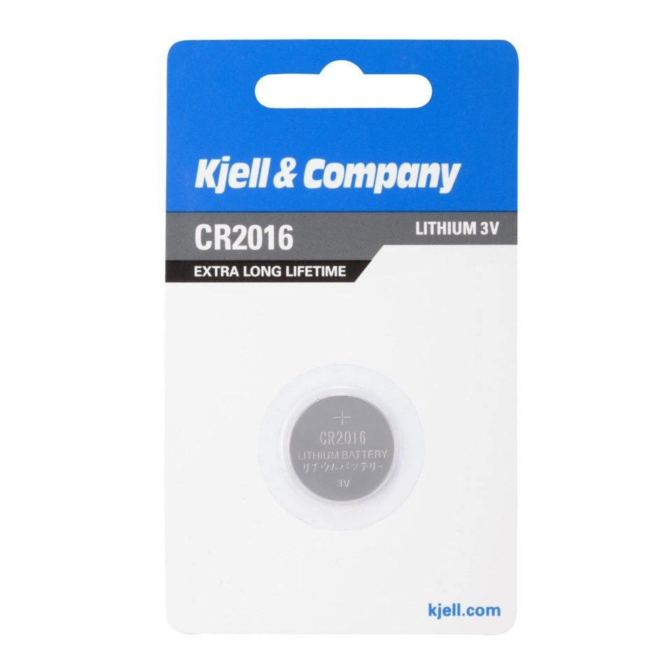 Kjell & Company Litiumbatteri CR2016 1-pk.