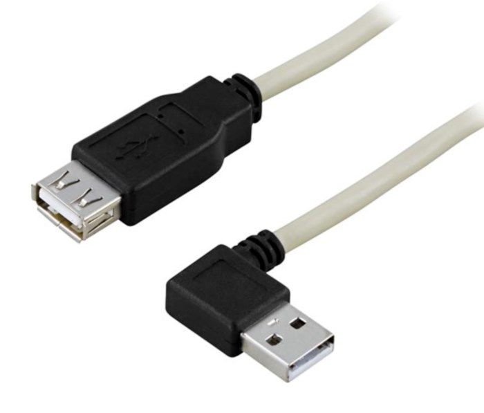Vinklad USB-adapterkabel. USB 2.0-adapterkabel