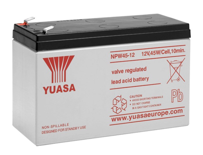 Yuasa Blyackumulator 12 V 8,5 Ah. Underhållsfritt blybatteri