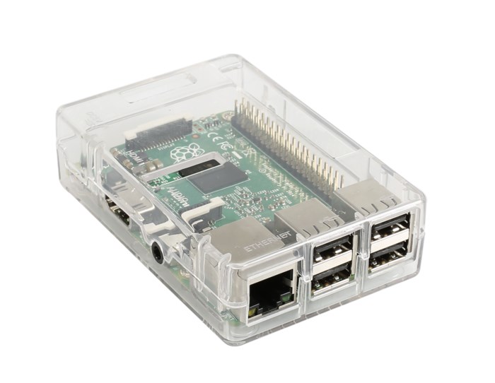 Chassi för Raspberry Pi 23 Model B Transparent. Skyddande chassi