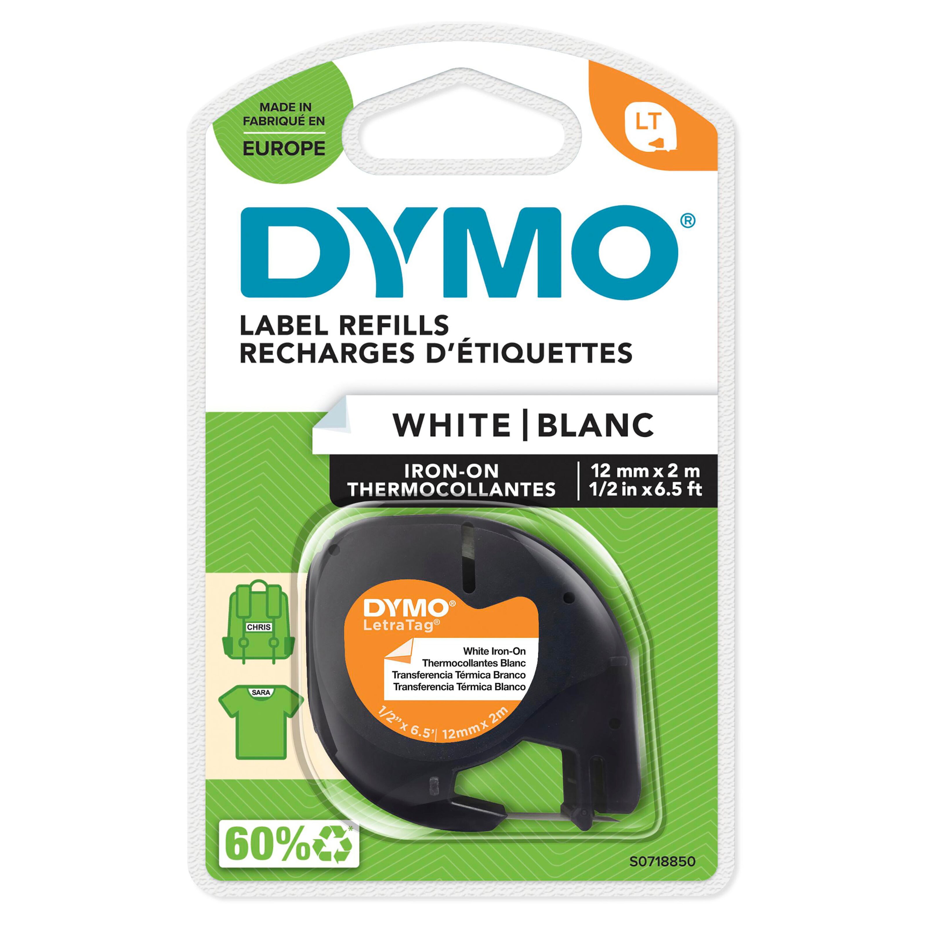 Dymo Letratag merketape av tekstil