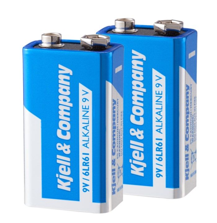 Kjell & Company 9 V-batterier (PP3) 2-pack