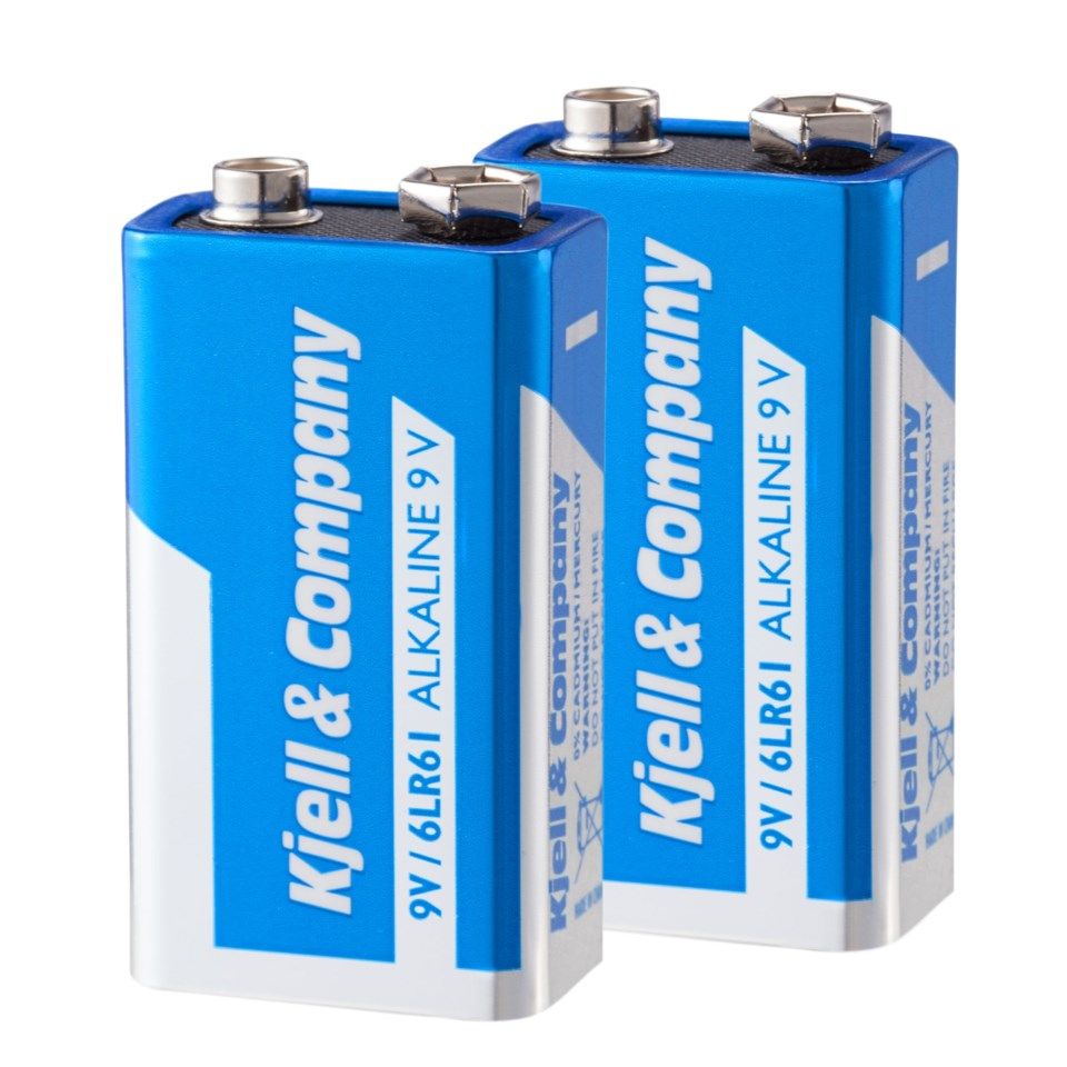 Kjell & Company 9 V-batterier (PP3) 2-pack