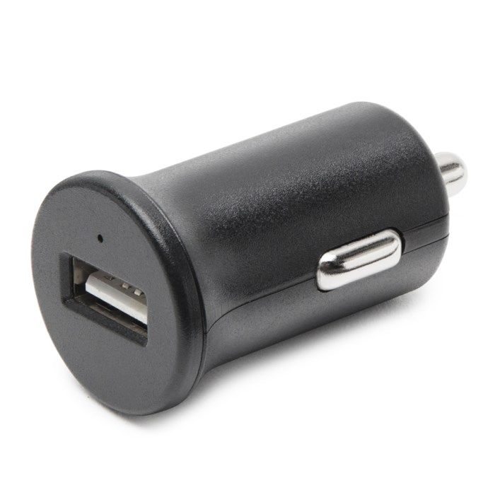 Linocell Mini USB-billaddare 2,4 A Svart. Kraftfull USB-billaddare
