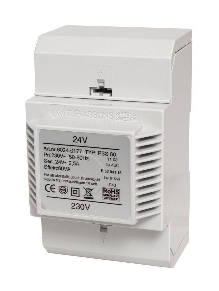 Tufvassons Installationstransformator 24 V (AC) 60 W