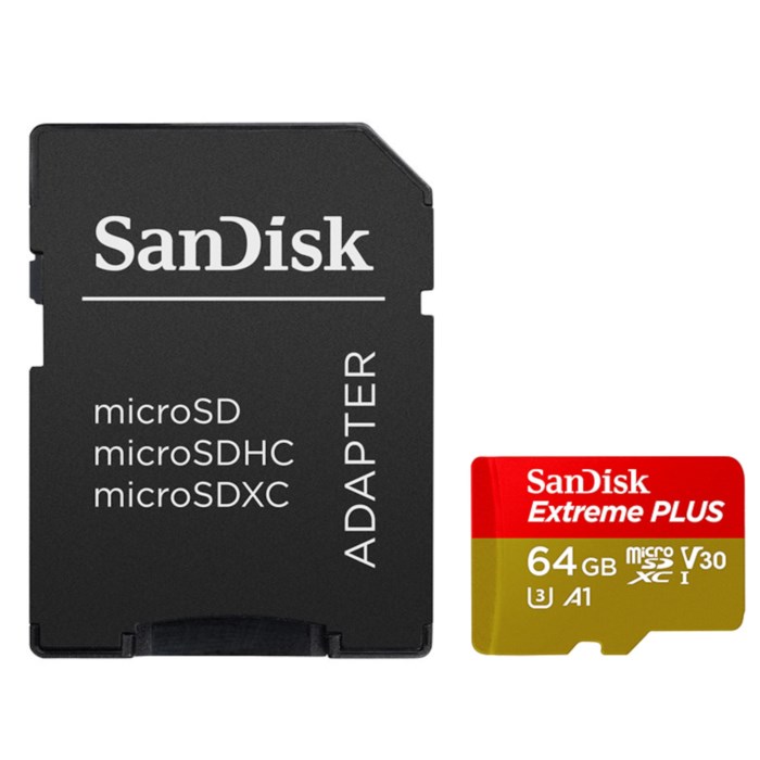 Sandisk Extreme Plus Micro-SD-kort 64 GB. Micro-SD-kort