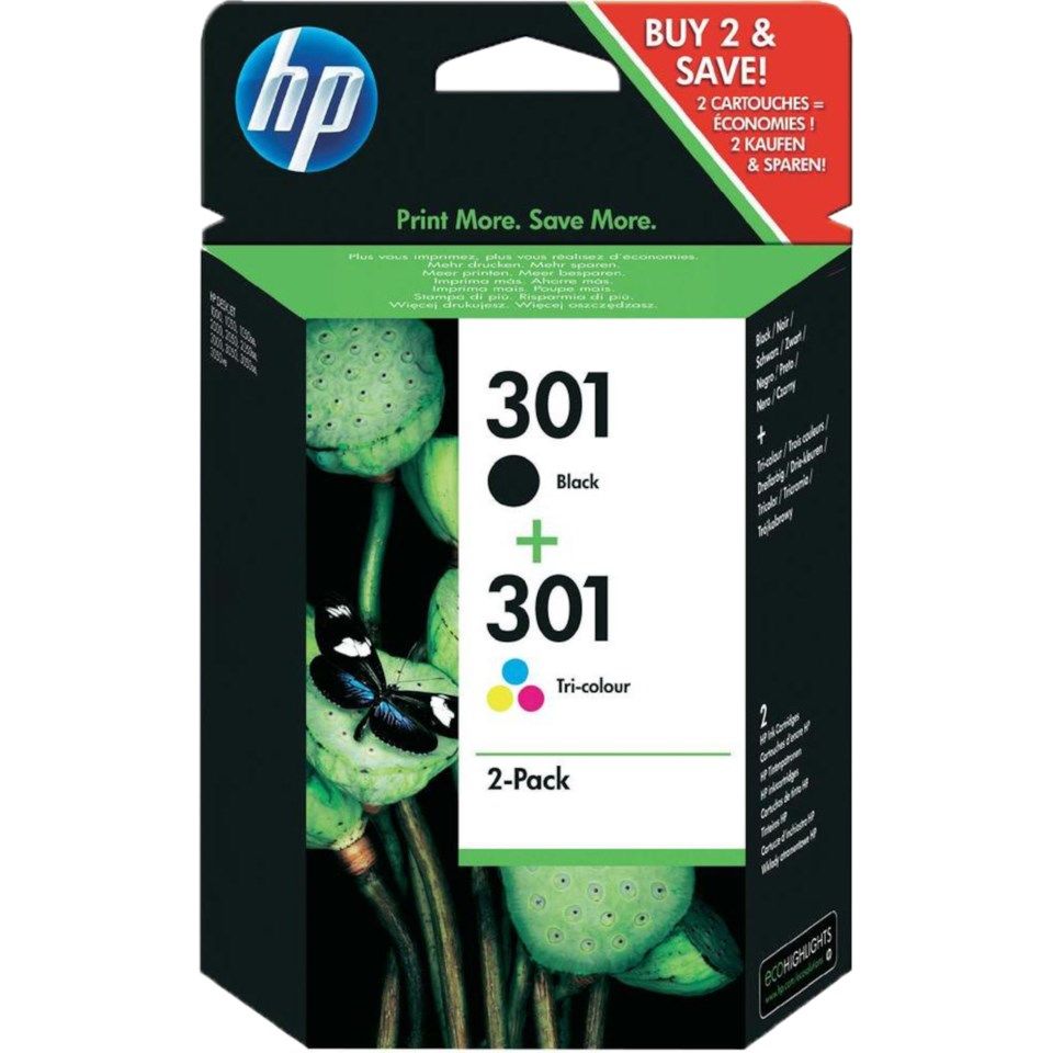 HP 301 Blekkpatroner 2-pakning