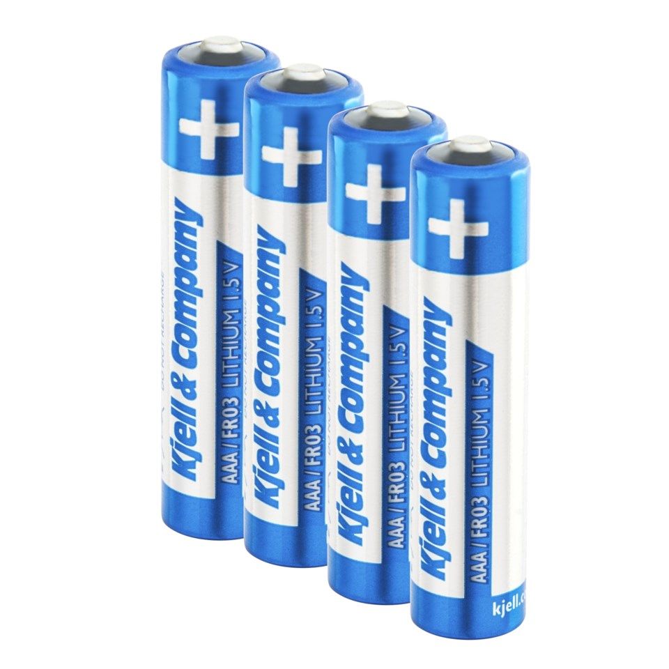 Kjell & Company AAA-litiumbatterier 4-pack