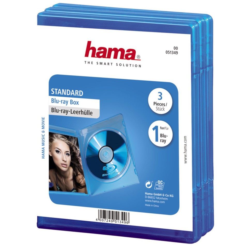 Hama Blu-ray-etui, 3-pk.