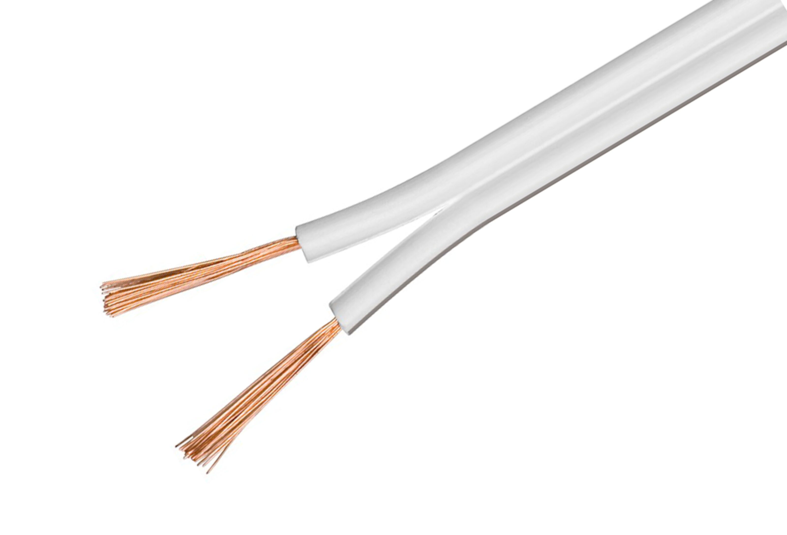 Luxorparts Högtalarkabel OFC 0,75 mm² Vit 25 m